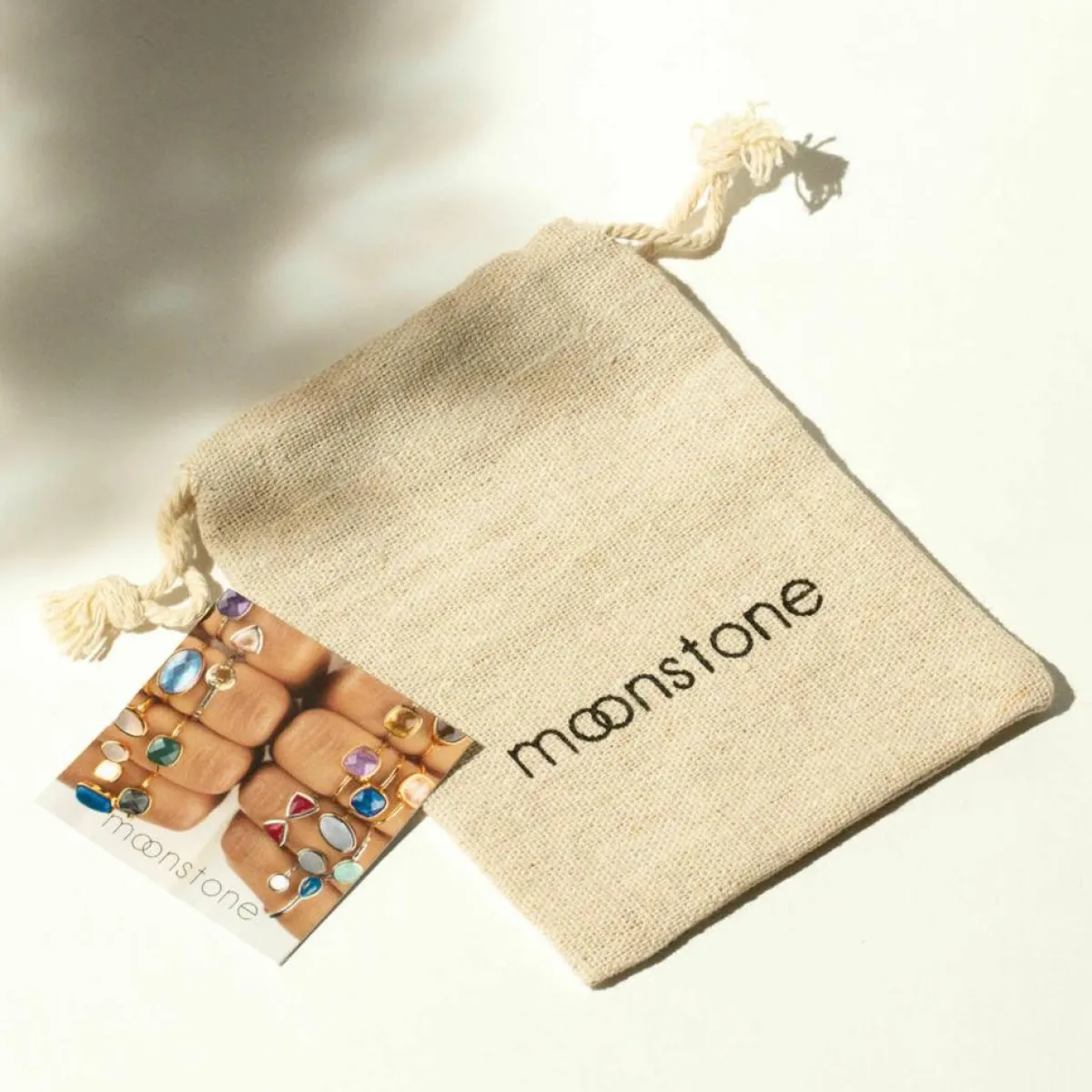 Moonstone Bagues|4 Bagues Noelya Multipierres en laiton doré