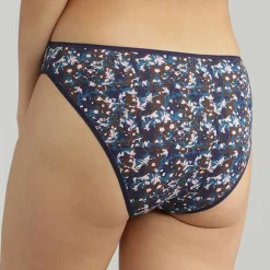 Playtex Lingerie, Nuit|2 Culottes échancrées Essential Cotton imprimé floral beige/bleu