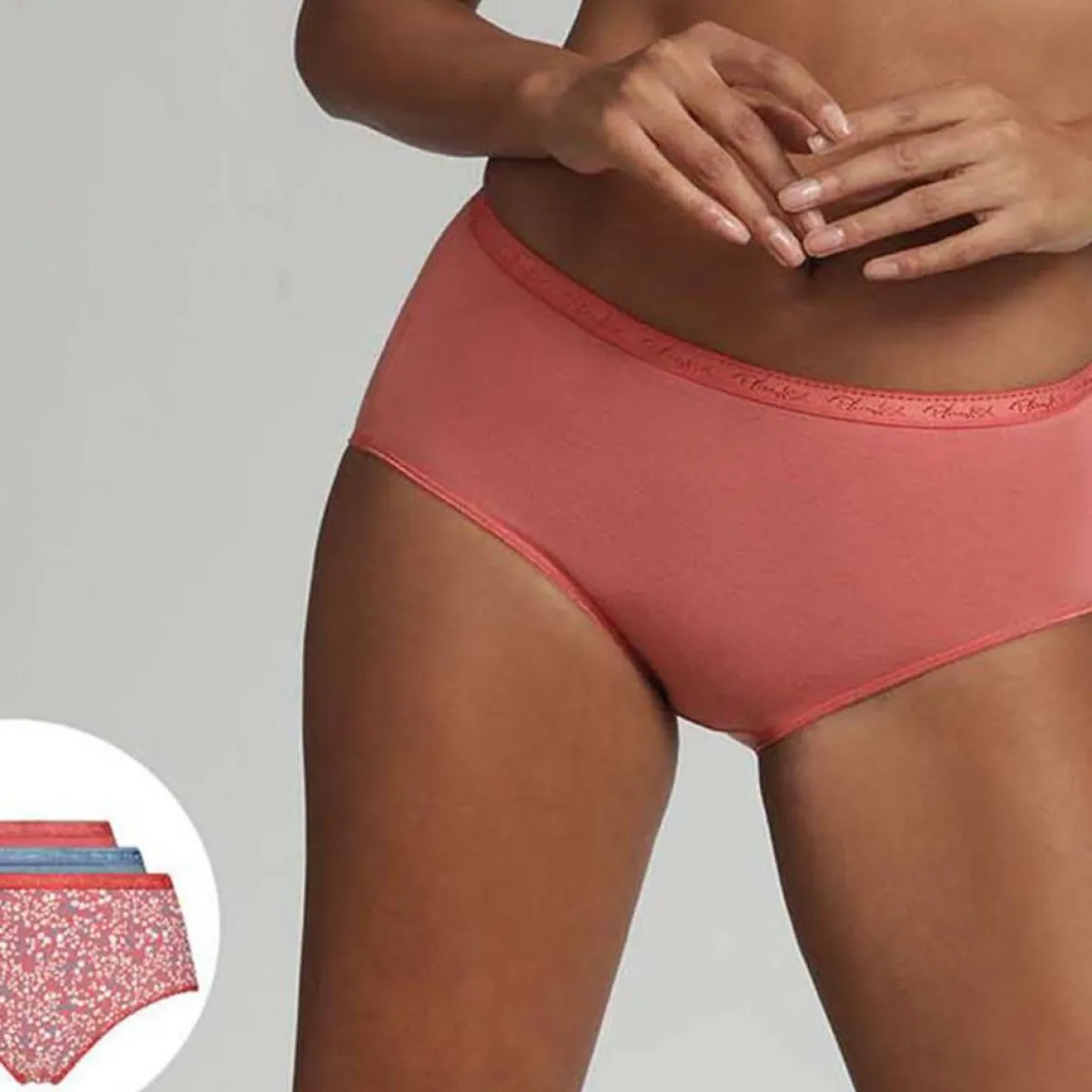 Playtex Lingerie, Nuit|3 Culottes Coton Bio multicolores