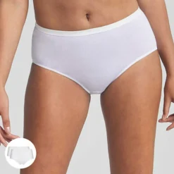 Playtex Lingerie, Nuit|2 Culottes en Coton Bio blanches