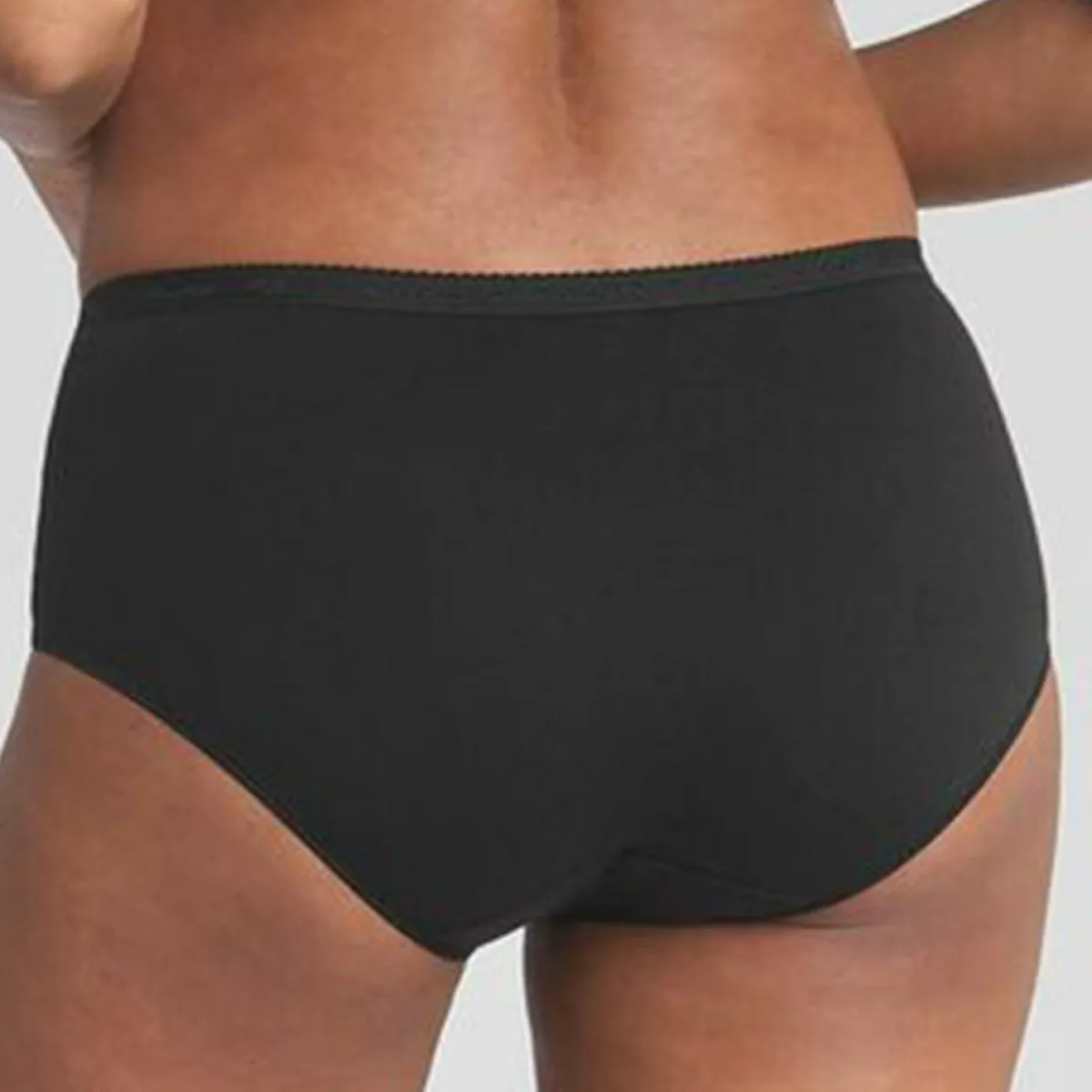 Playtex Lingerie, Nuit|2 Culottes en Coton Bio noires