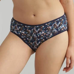 Playtex Lingerie, Nuit|2 Culottes Essential Cotton imprimé floral beige/bleu