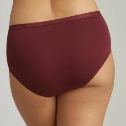 Playtex Lingerie, Nuit|3 Culottes midi Cotton Bio prune/imprimé/terracotta