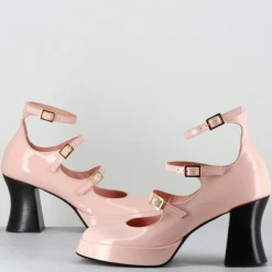 Garrice Lab Sandales À Talons|Babies en Cuir galan roses - Talon : 7.5cm