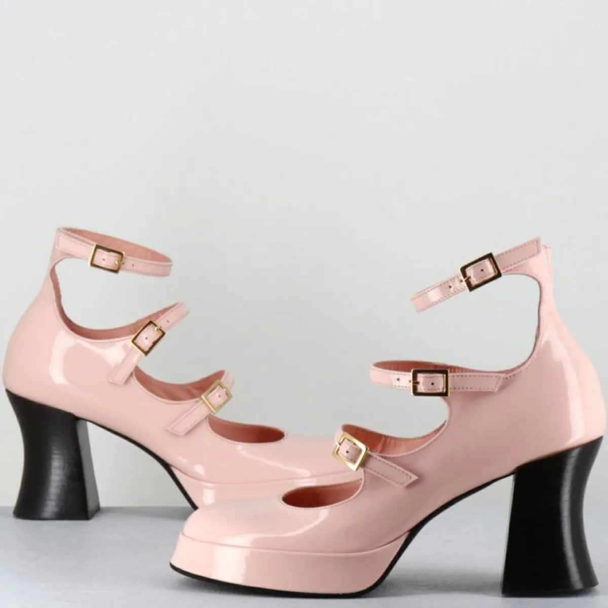 Garrice Lab Sandales À Talons|Babies en Cuir galan roses - Talon : 7.5cm