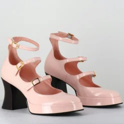 Garrice Lab Sandales À Talons|Babies en Cuir galan roses - Talon : 7.5cm