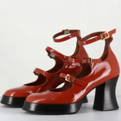 Garrice Lab Sandales À Talons|Babies en Cuir galan rouille - Talon : 7.5cm