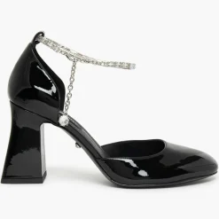 Sonia Rykiel Escarpins|Babies en Cuir verni Honfleur noires - Talon 8.5 cm