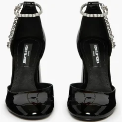 Sonia Rykiel Escarpins|Babies en Cuir verni Honfleur noires - Talon 8.5 cm