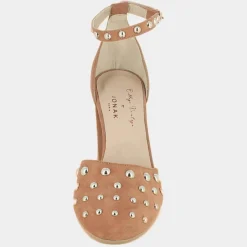 Jonak Escarpins|Babies en Velours de Cuir Siete roses - Talon 9 cm