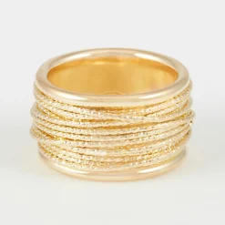 By Rafaella Bagues|Bague Amos en Argent doré