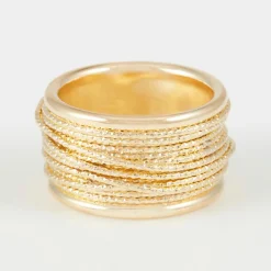 By Rafaella Bagues|Bague Amos en Argent doré