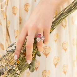 Moonstone Bagues|Bague Cassie Quartz en laiton doré