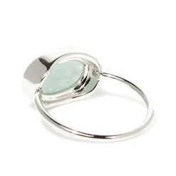 Moonstone Bagues|Bague Celia Amazonite en laiton argenté