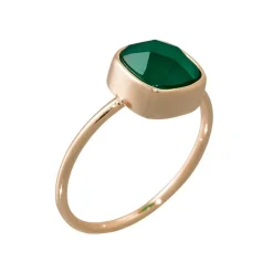 Moonstone Bagues|Bague Ella Agate en laiton doré