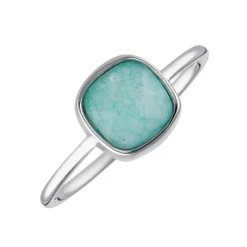 Moonstone Bagues|Bague Ella Amazonite en laiton argenté