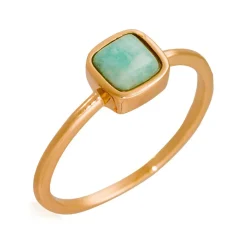 Moonstone Bagues|Bague Ella Amazonite en laiton doré