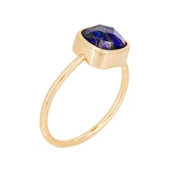 Moonstone Bagues|Bague Ella Lapis Lazuli en laiton doré