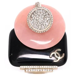 Chanel Bagues|Bague en Email rose/noir/doré - Bon état