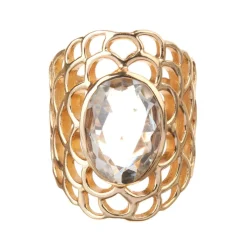 Moonstone Bagues|Bague Freida Améthyste en laiton doré