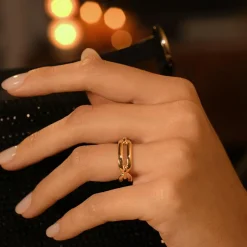 By Rafaella Bagues|Bague Hydor en Argent doré