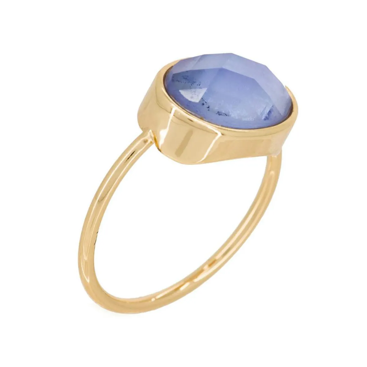 Moonstone Bagues|Bague Lisa Nacre en laiton doré