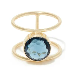 Moonstone Bagues|Bague Nicole Iolite en laiton doré