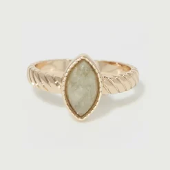 Moonstone Bagues|Bague Paola Labradorite en Laiton doré