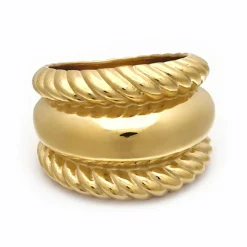 By Rafaella Bagues|Bague Pyroli en Argent doré