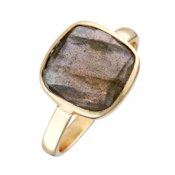Moonstone Bagues|Bague Sia Labradorite en laiton doré