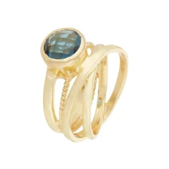 Moonstone Bagues|Bague Suzie Iolite en laiton doré