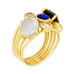 Moonstone Bagues|Bague Tanzie Quartz en laiton doré