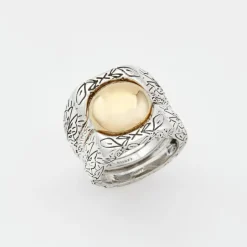 Canyon Bagues|Bague Triple Argent et Laiton Fidji