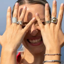 Canyon Bagues|Bague Triple Argent et Laiton Fidji