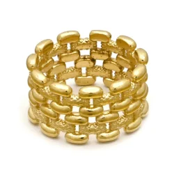 By Rafaella Bagues|Bague Zelmira en Argent doré