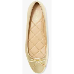 Michael Kors Chaussures Ballerines|Ballerines en Cuir Noriflat dorées