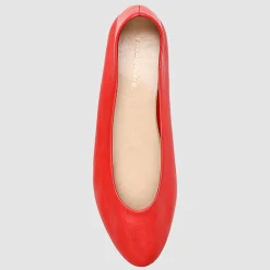 Cosmoparis Ballerines|Ballerines en Cuir Vixa corail