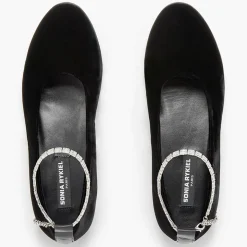 Sonia Rykiel Ballerines|Ballerines en Velour Beaune noires