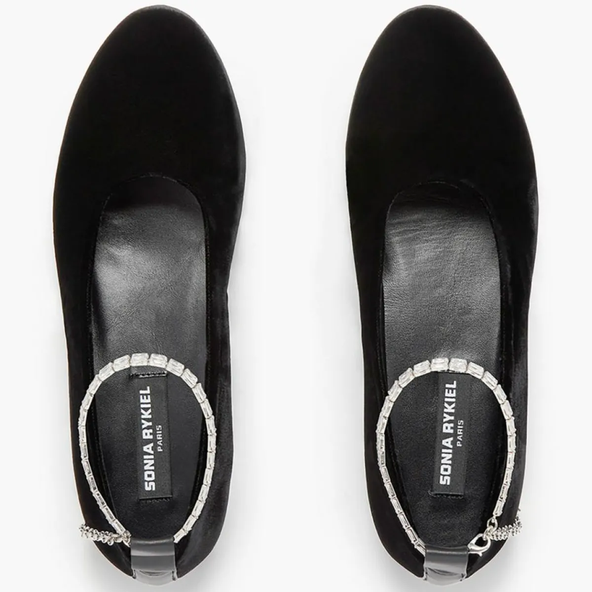 Sonia Rykiel Ballerines|Ballerines en Velour Beaune noires