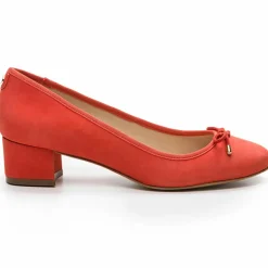 Cosmoparis Ballerines|Ballerines en Velours de Cuir Jaxelle corail