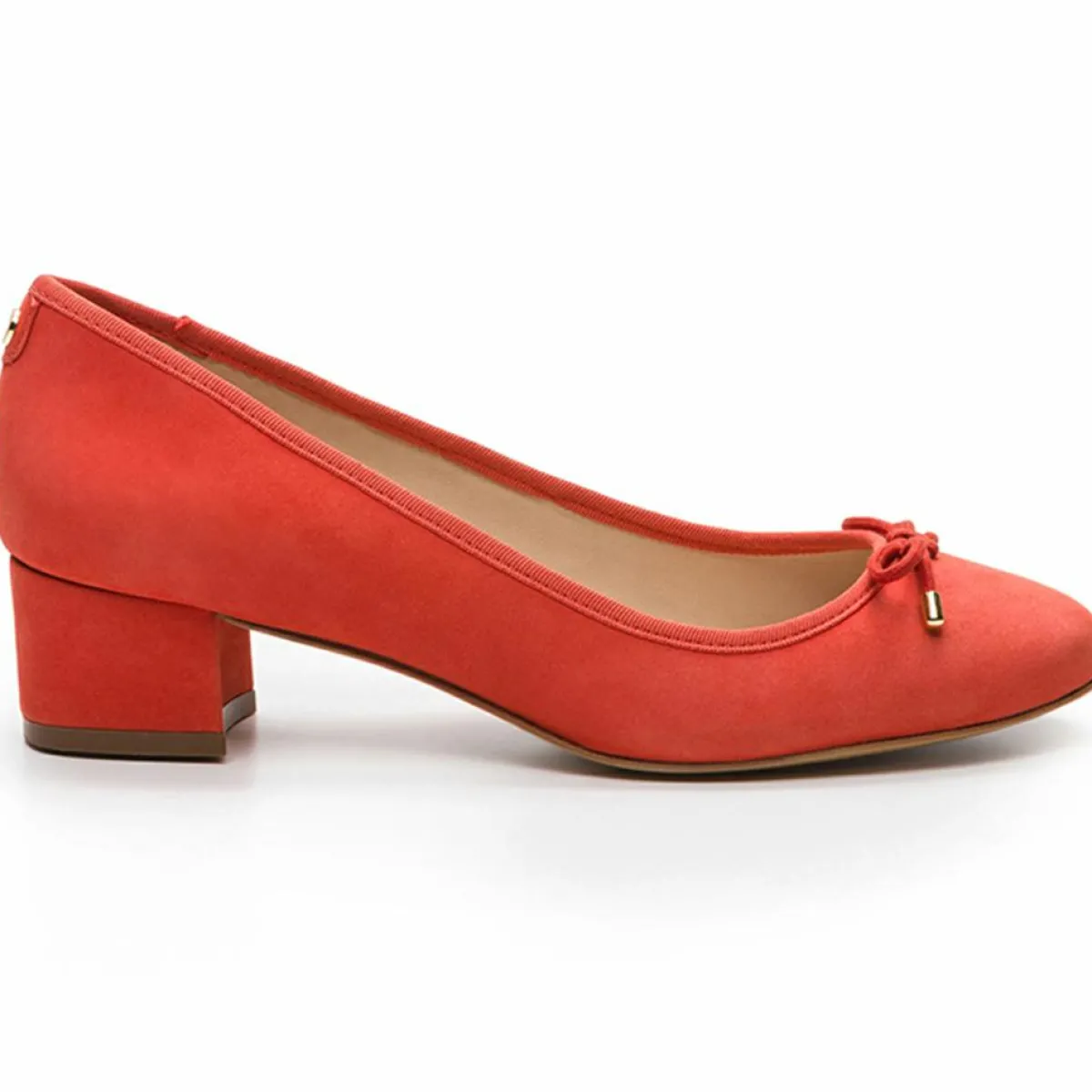Cosmoparis Ballerines|Ballerines en Velours de Cuir Jaxelle corail
