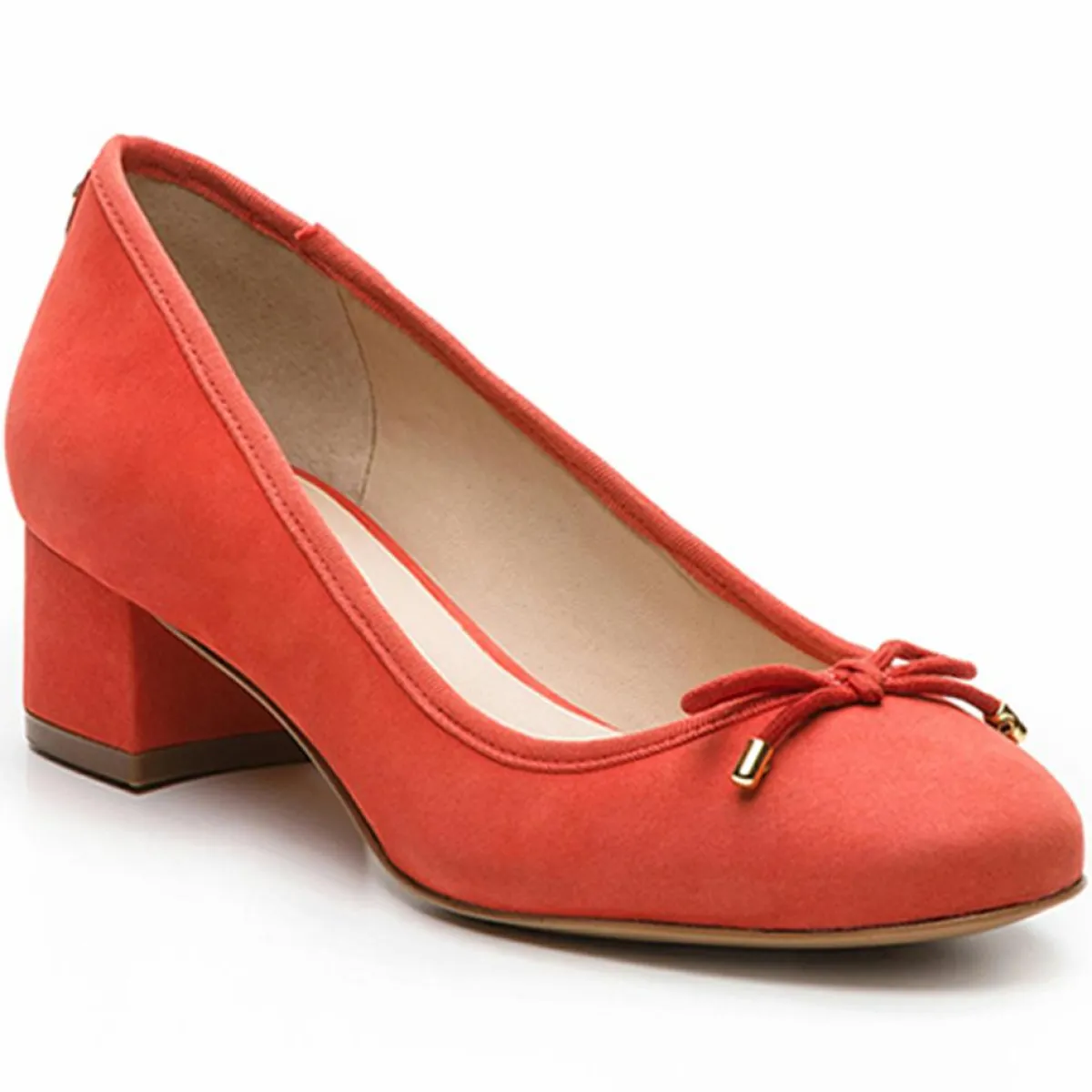 Cosmoparis Ballerines|Ballerines en Velours de Cuir Jaxelle corail