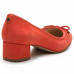 Cosmoparis Ballerines|Ballerines en Velours de Cuir Jaxelle corail