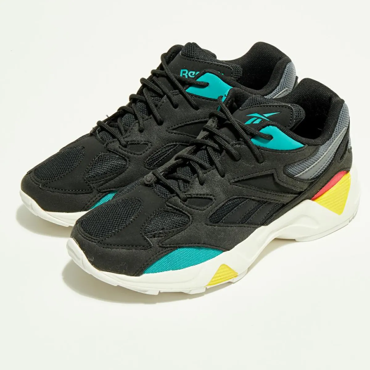 Reebok Baskets|Baskets Aztrek 96 noir/turquoise/orange