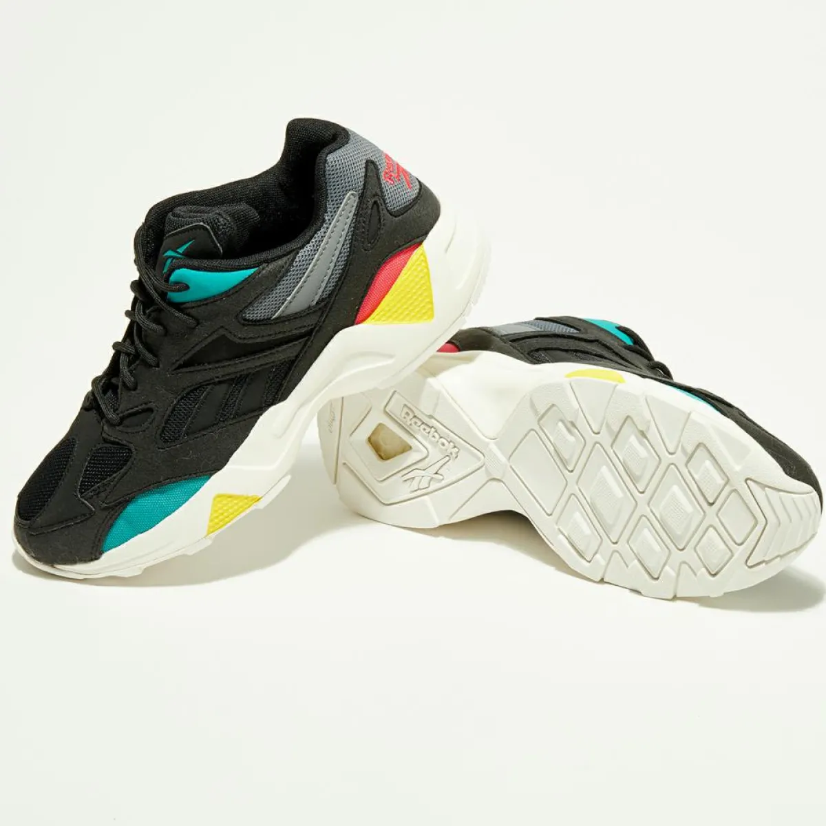 Reebok Baskets|Baskets Aztrek 96 noir/turquoise/orange