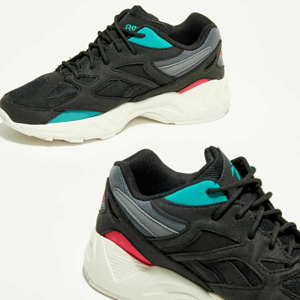 Reebok Baskets|Baskets Aztrek 96 noir/turquoise/orange