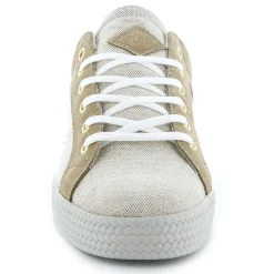 Palladium Baskets|Baskets basses en Cuir Kalexia bimatières beiges