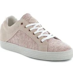 Palladium Baskets|Baskets basses en Cuir Kalexia bimatières rose clair