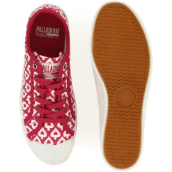 Palladium Baskets|Baskets basses en Toile Phoenix rouge/blanc