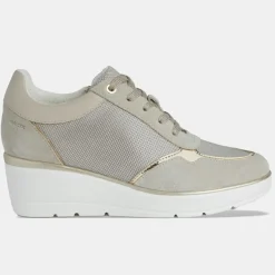 Geox Baskets|Baskets compensées Ilde beiges - Talon 9 cm